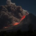 erupting volcano