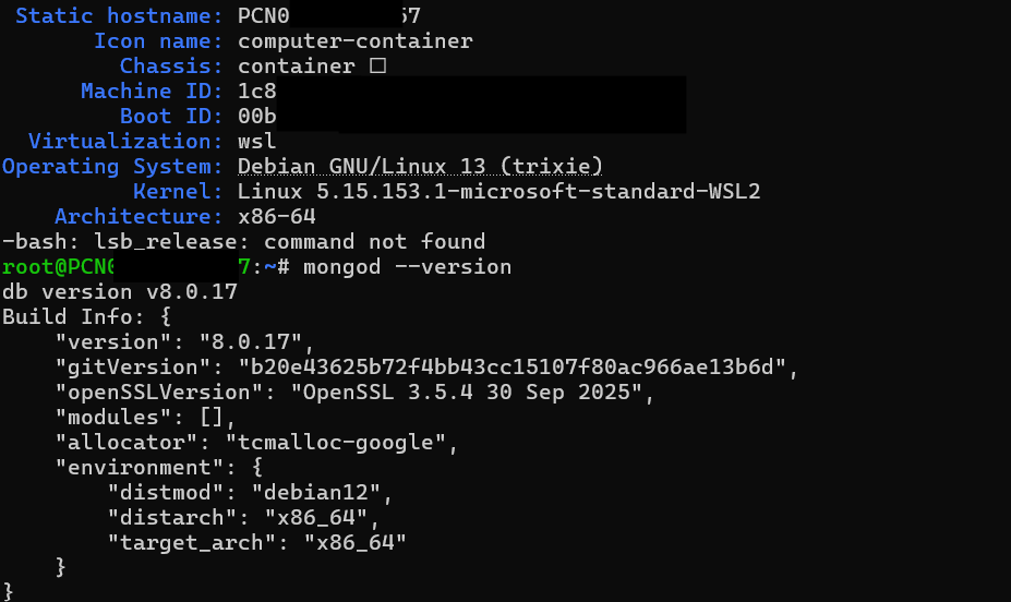 MongoDB on Debian 13 Trixie