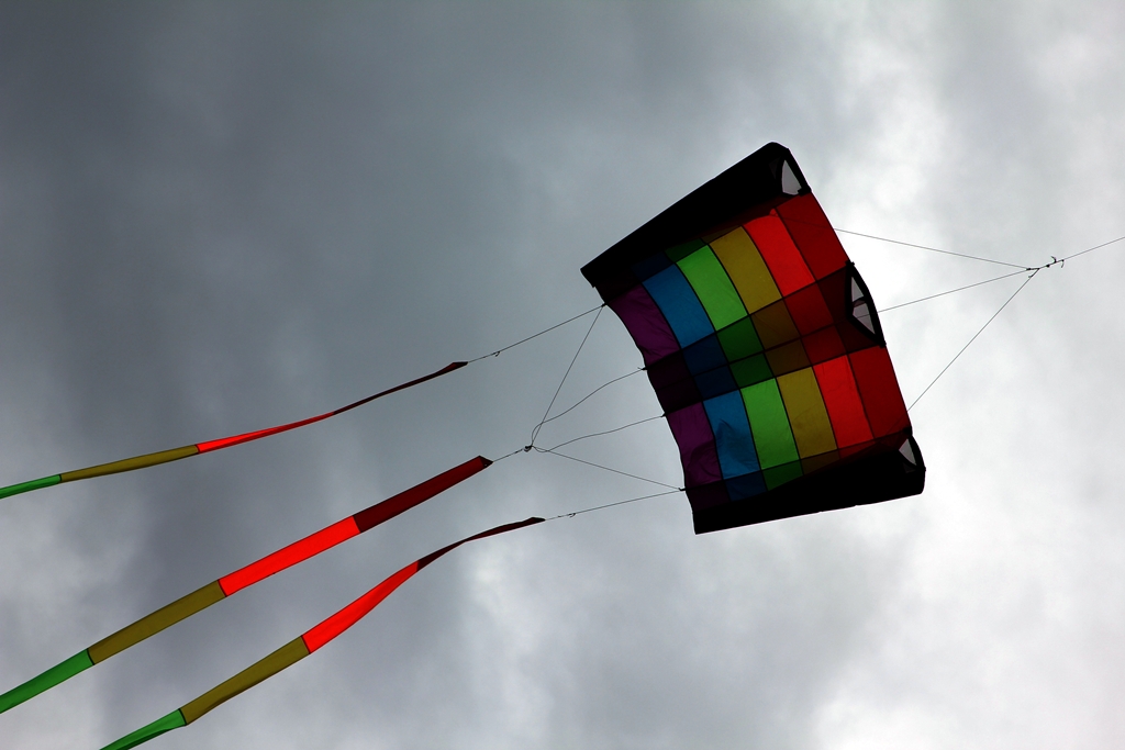 Kite at Cloudy Sky